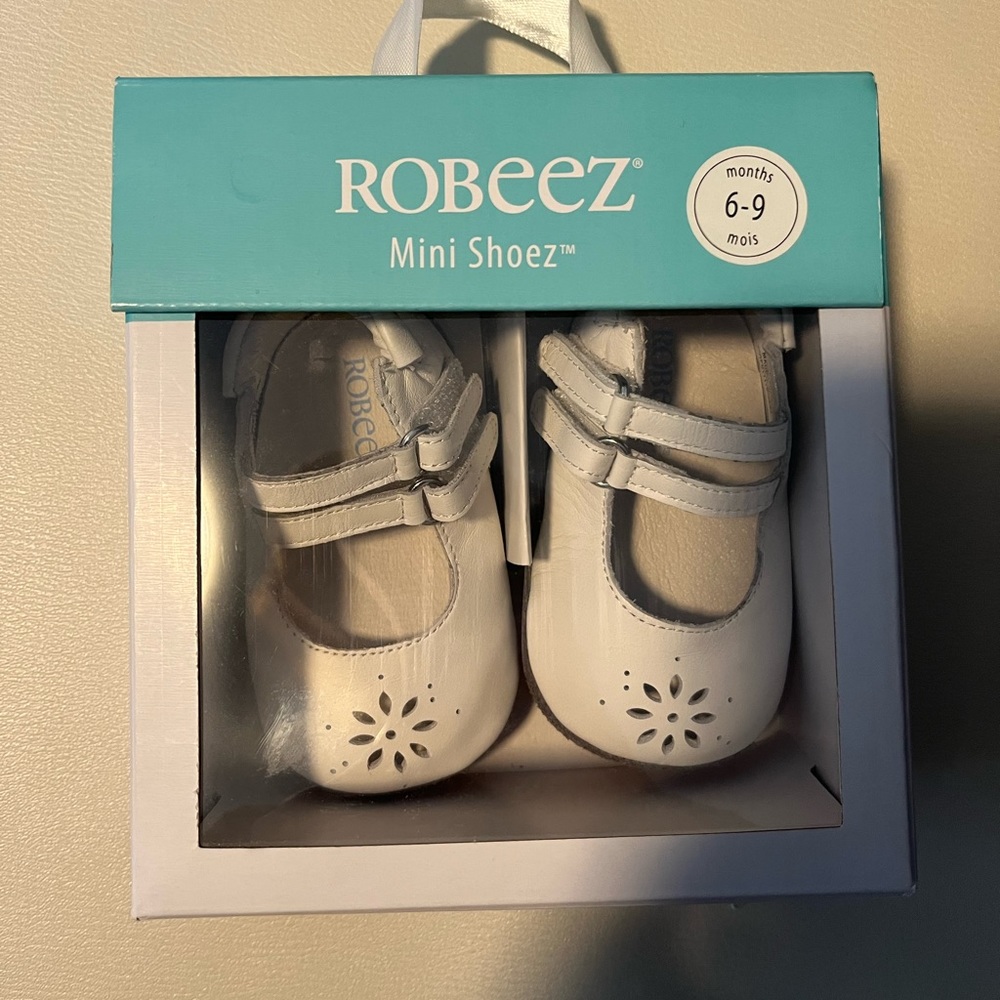 Robeez White Leather Shoes